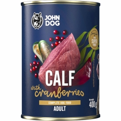 JOHN DOG Berry Line Cielęcina z żurawiną 400g